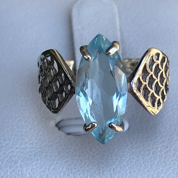 925 Aquamarine Ring - Picture 3 of 8